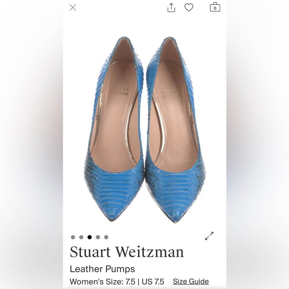 Stuart Weitzman Blue Python Pumps - image 2